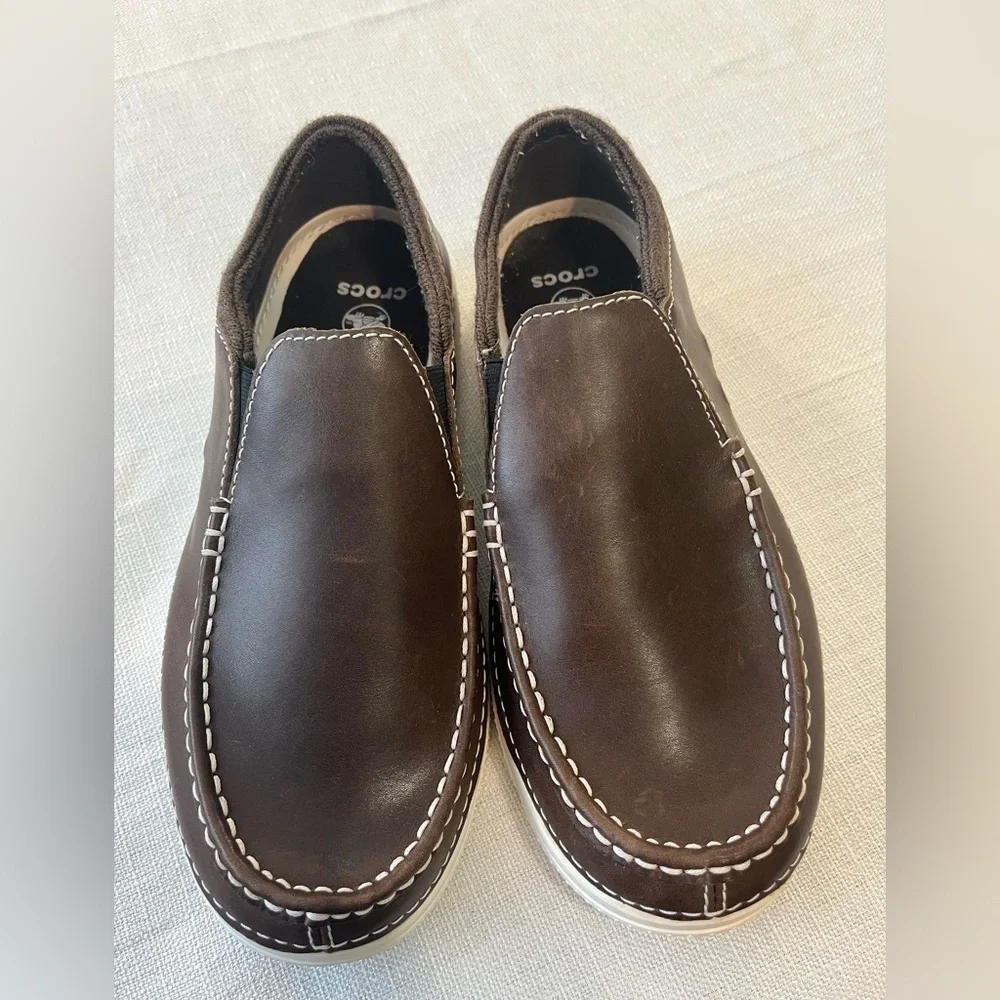 Crocs Men’s Brown Thompson Loafers Slip On Shoes Coffee Color 8M